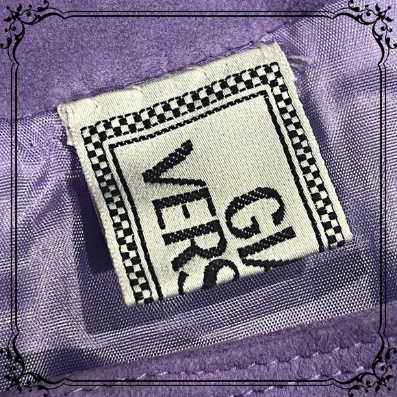 GIANNI VERSACE Vintage Lavender Suede A-Line Mini Skirt - (GUC) - Picture 5 of 7